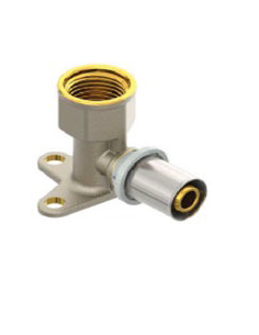 GOMITO CON FLANGIA FEMMINA - RACCORDI MULTISTRATO A PRESSARE - 8B